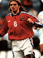 Karel Poborsky wearing the number 8 of the Czech Republic